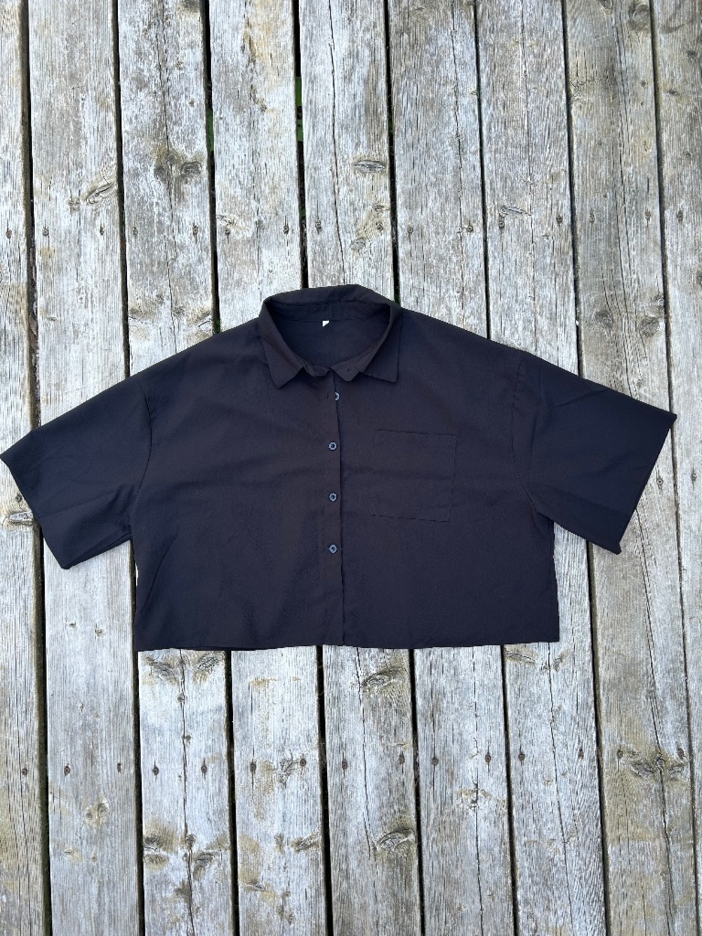 Black Cropped Shirt